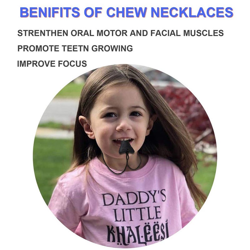 Asfroy 2 PCS Sensory Chew Necklaces - Chew Necklaces for Sensory Kids, Shark Tooth Necklace, Baby Teething Child Chewing Autism Adult, YQZIYOU - Image 5